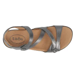 Footbed Sandals*Taos Women's , Big Time Sandal Pewter
