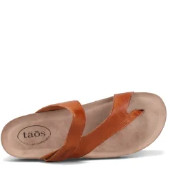 Footbed Sandals*Taos Women's , Lola Sandal Cognac