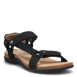 Footbed Sandals*Taos Women's , Mixer Sandal Black Nubuck