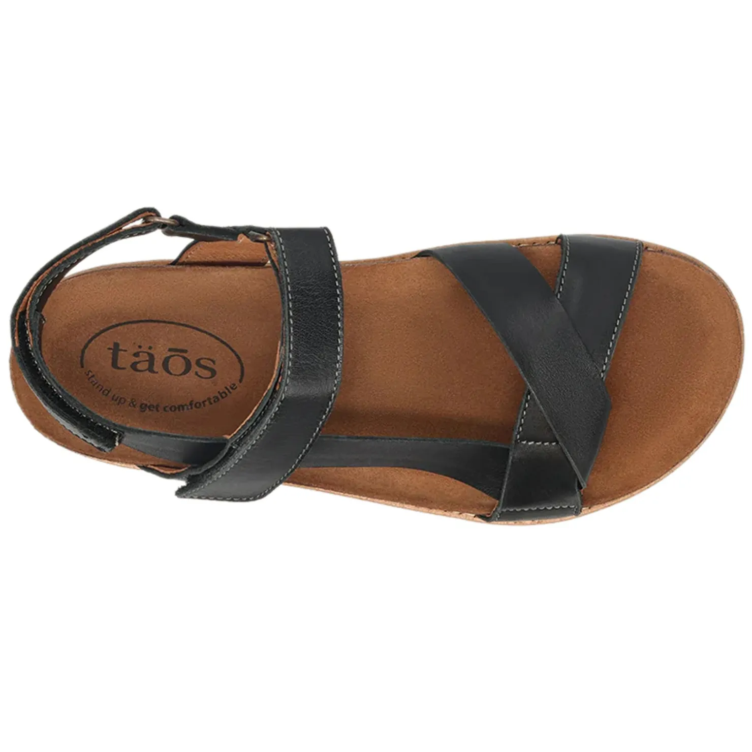 Footbed Sandals*Taos Women's , Sideways Sandal Black