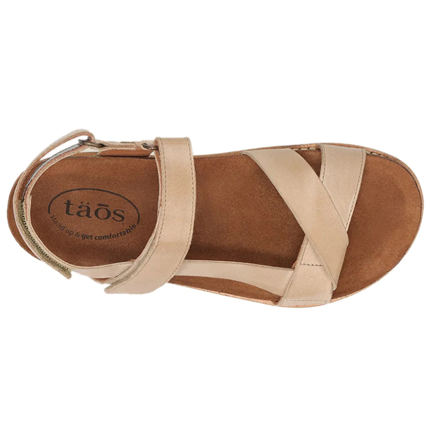 Footbed Sandals*Taos Women's , Sideways Sandal Stone