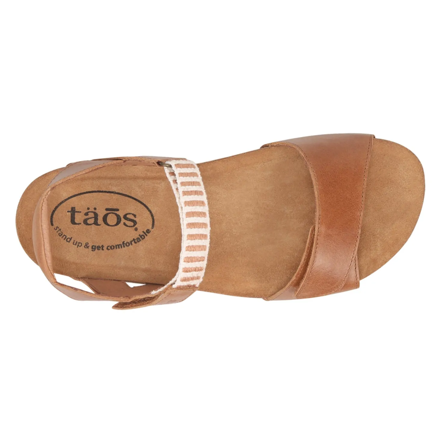Footbed Sandals*Taos Women's , Symbol Sandal Tan