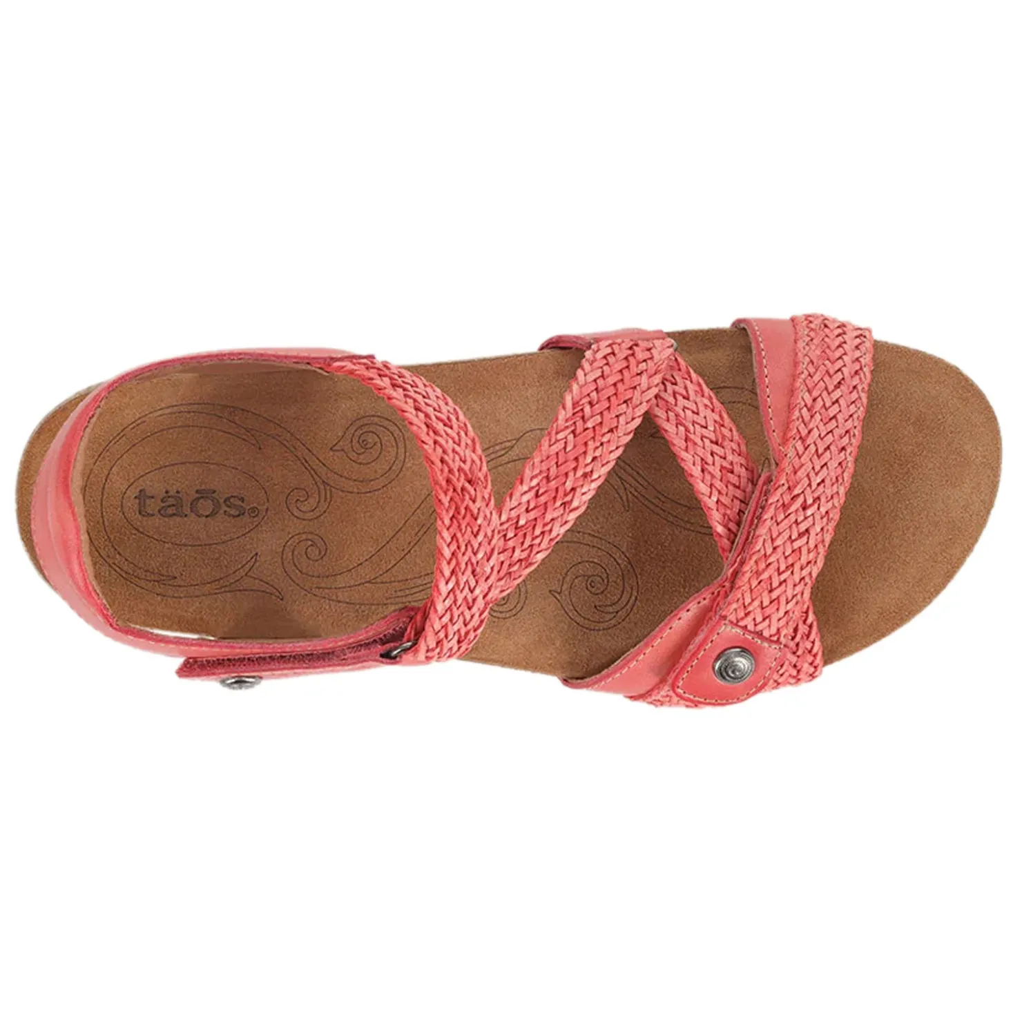 Wedges*Taos Women's , Trulie Sandal Coral