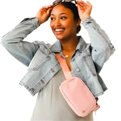 Handbags*The Darling Effect Women's , All You Need Belt Bag with Hair Scarf Dusty Blush