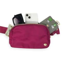 Handbags*The Darling Effect Women's , All You Need Belt Bag with Hair Scarf Mulberry