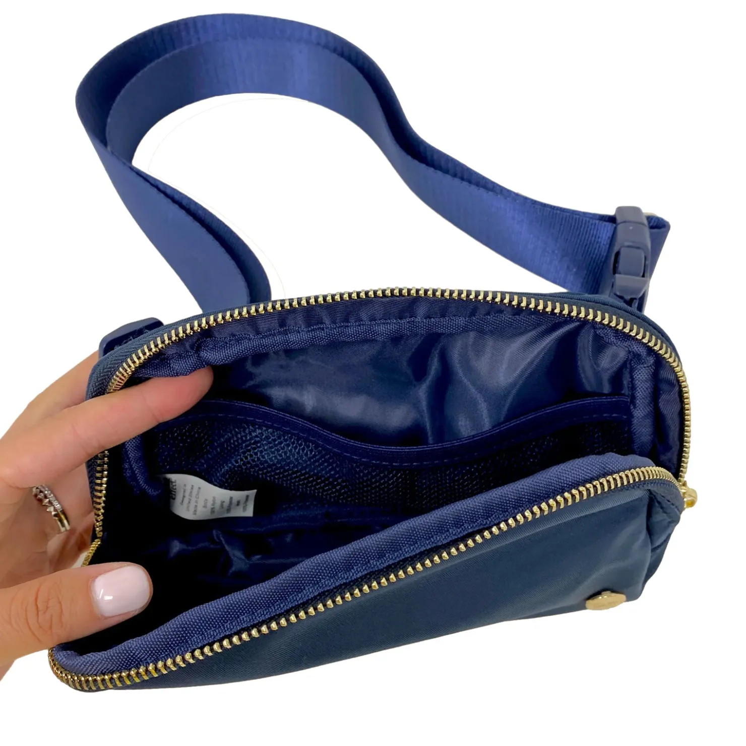 Handbags*The Darling Effect Women's , All You Need Belt Bag with Hair Scarf Navy Blue