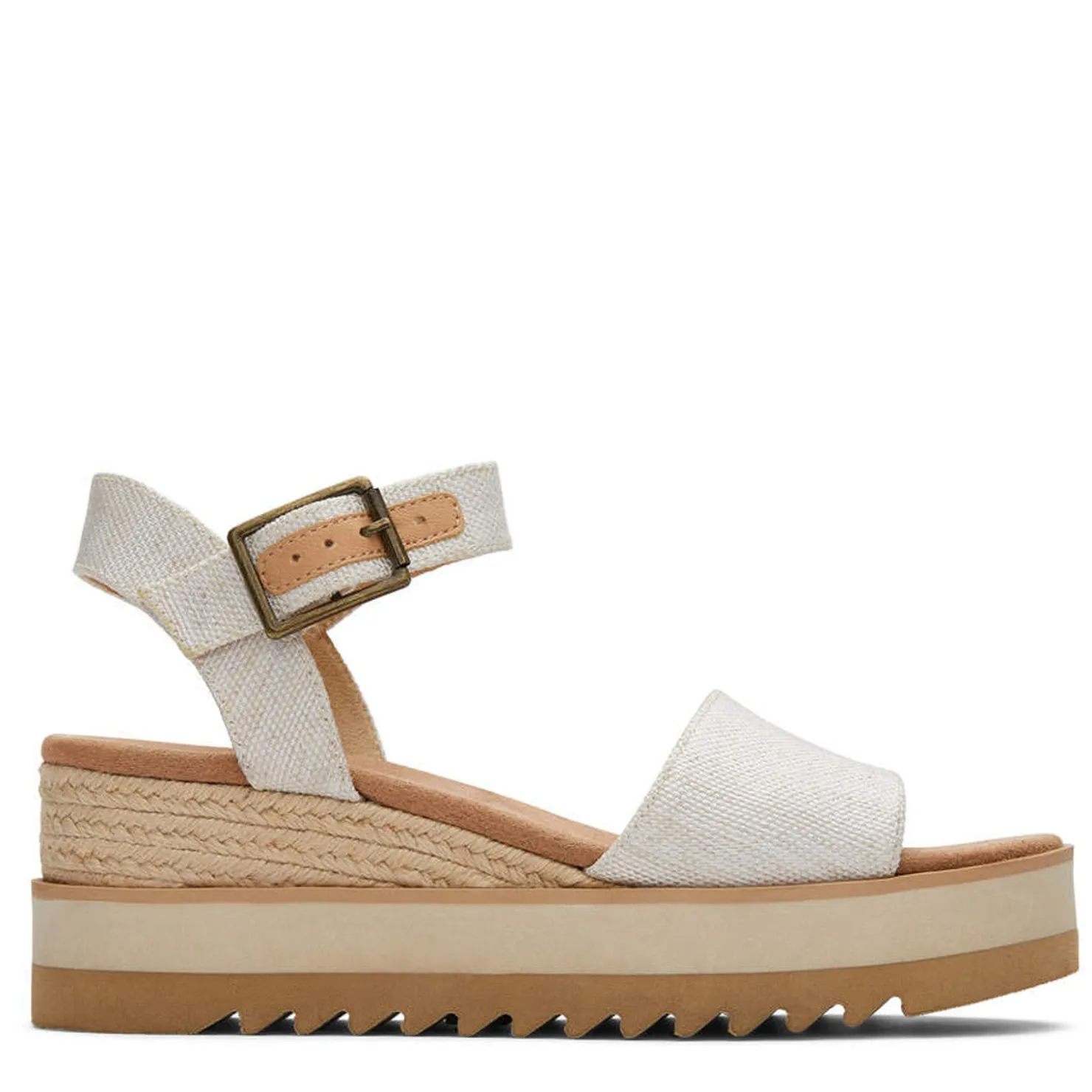 Wedges*TOMS Women's , Diana Sandal Natural
