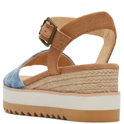 Wedges*TOMS Women's , Diana Sandal Blue