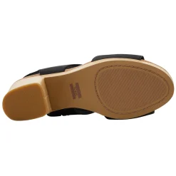Heeled Sandals*TOMS Women's , Majorca Platform Sandal Black Leather