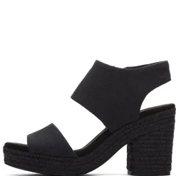 Heeled Sandals*TOMS Women's , Majorca Platform Sandal Black Basketweave