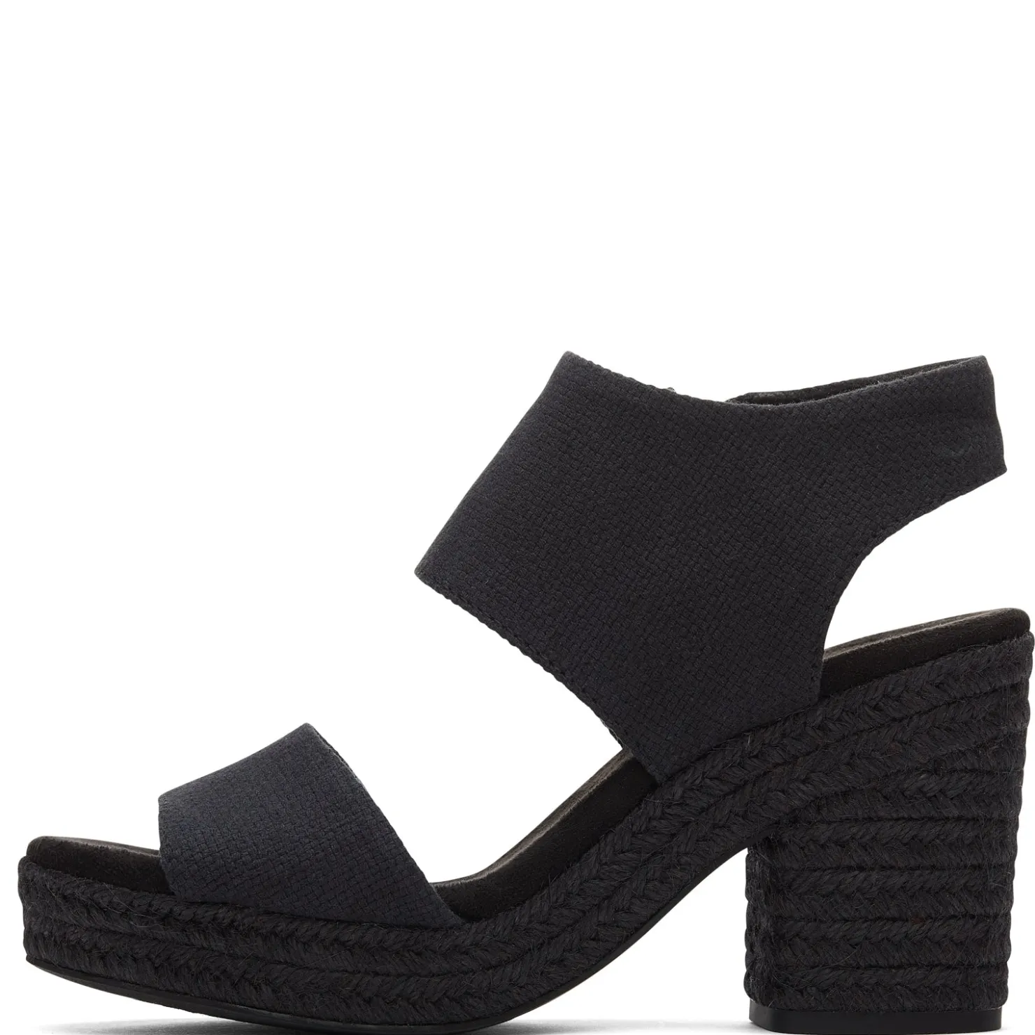Heeled Sandals*TOMS Women's , Majorca Platform Sandal Black Basketweave