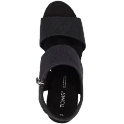 Heeled Sandals*TOMS Women's , Majorca Platform Sandal Black Basketweave