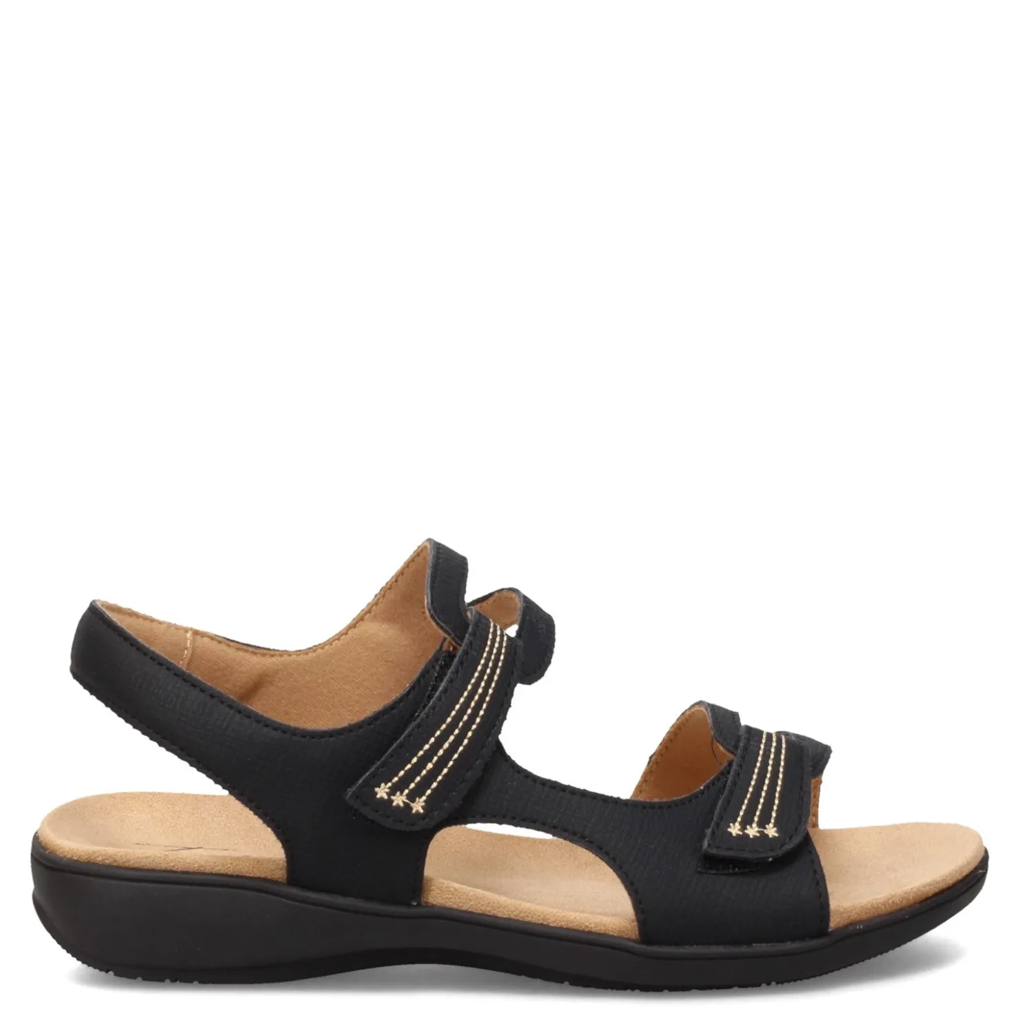 Footbed Sandals*Trotters Women's , Katarina Sandal Black Nubuck