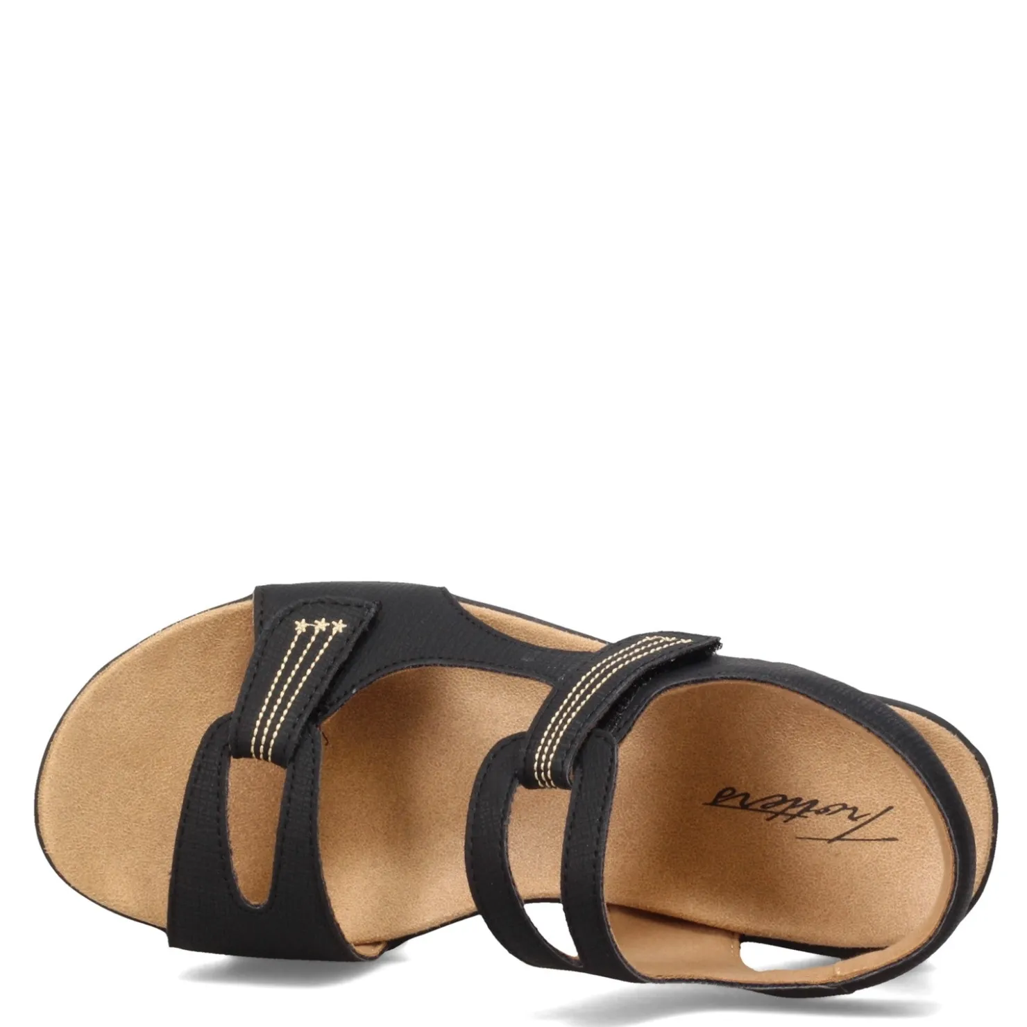 Footbed Sandals*Trotters Women's , Katarina Sandal Black Nubuck