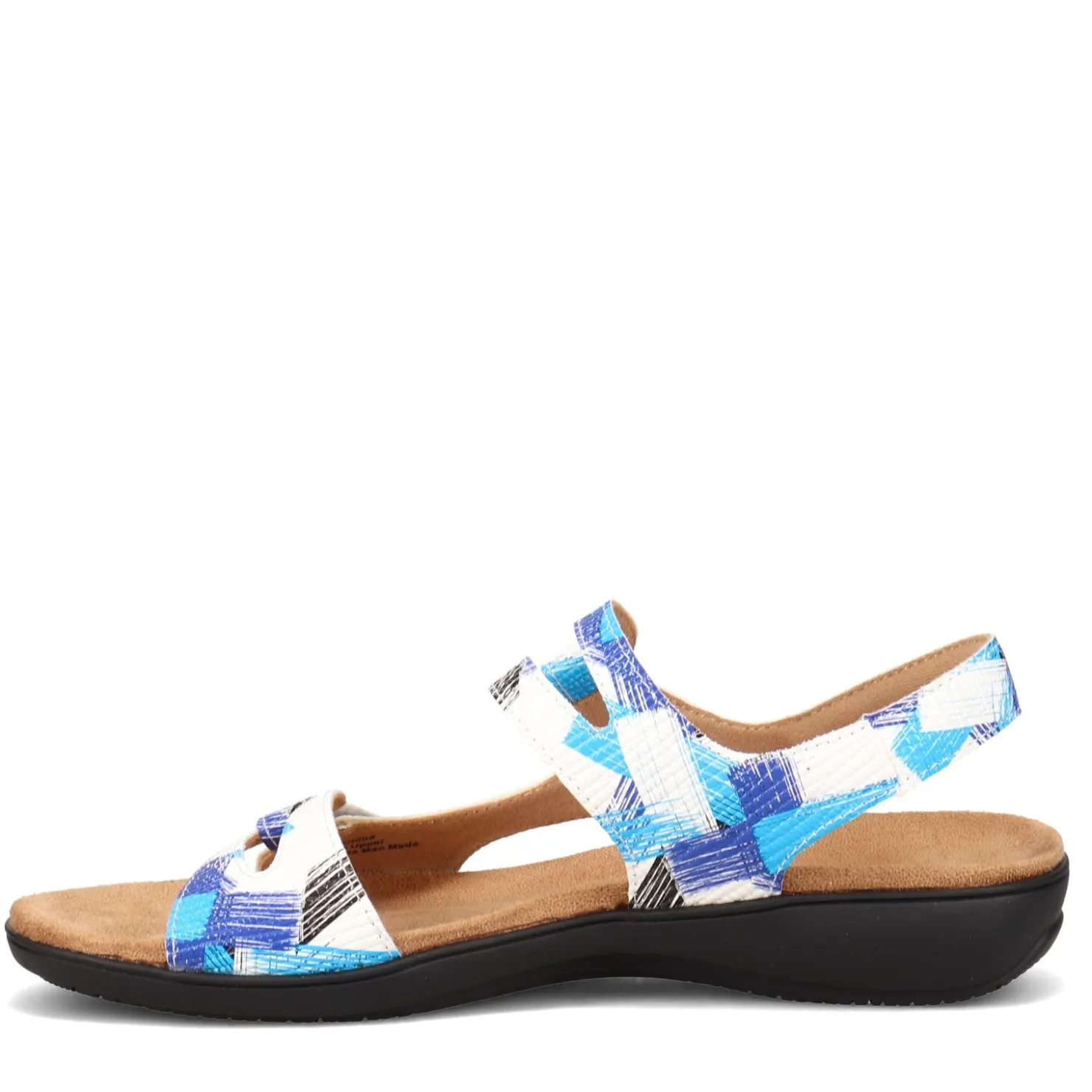 Footbed Sandals*Trotters Women's , Katarina Sandal Blue Multi