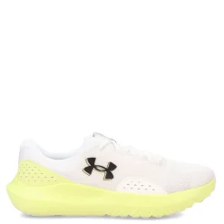 Running*Under Armour Women's , Charged Surge 4 Running Shoe White/Sonic Yellow/Black