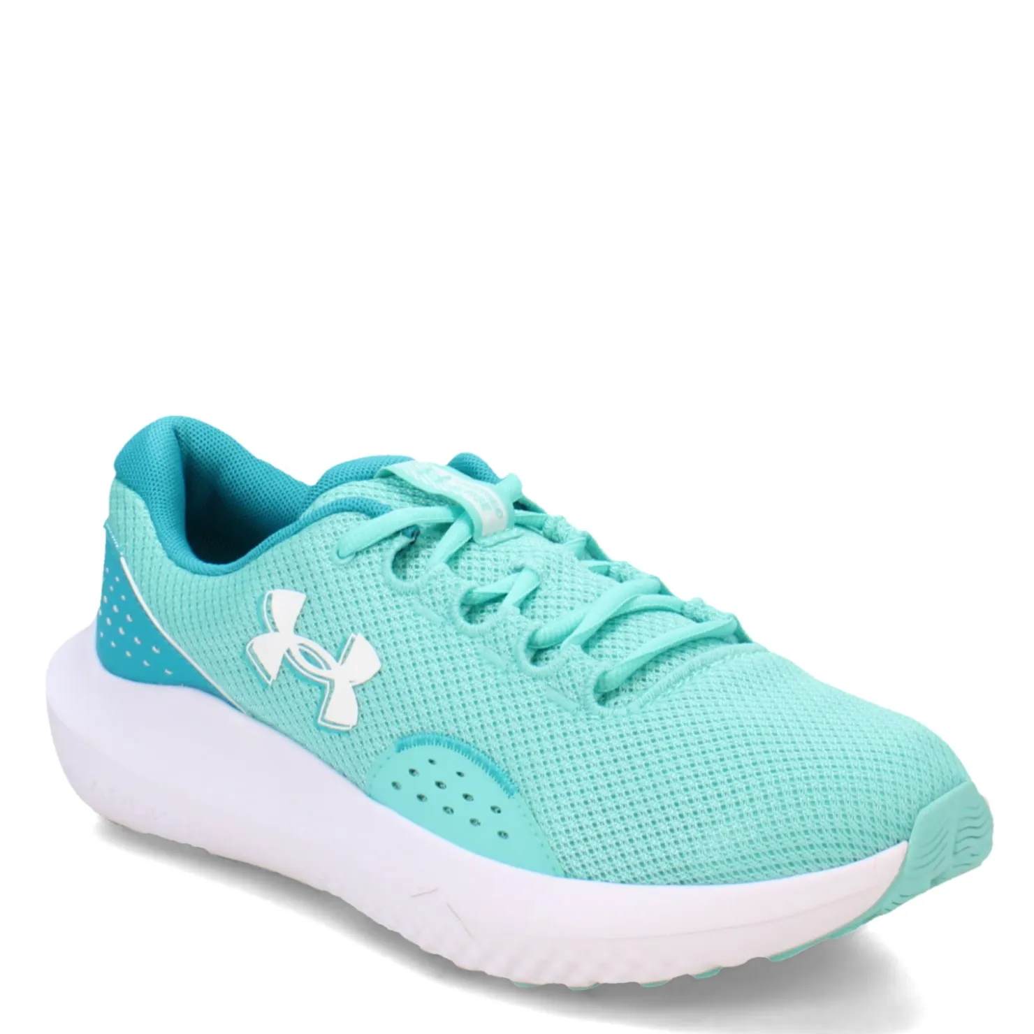 Running*Under Armour Women's , Charged Surge 4 Running Shoe Radial Turquoise/Circuit Teal/White
