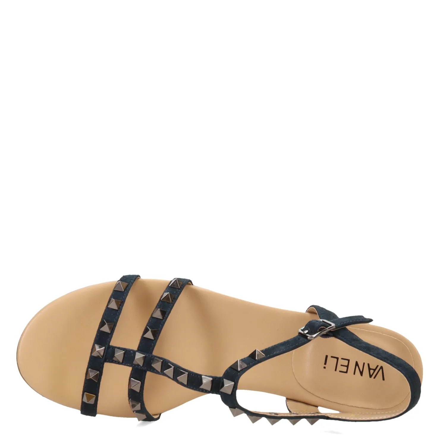 Heeled Sandals*Vaneli Women's , Brunel Sandal Navy Suede