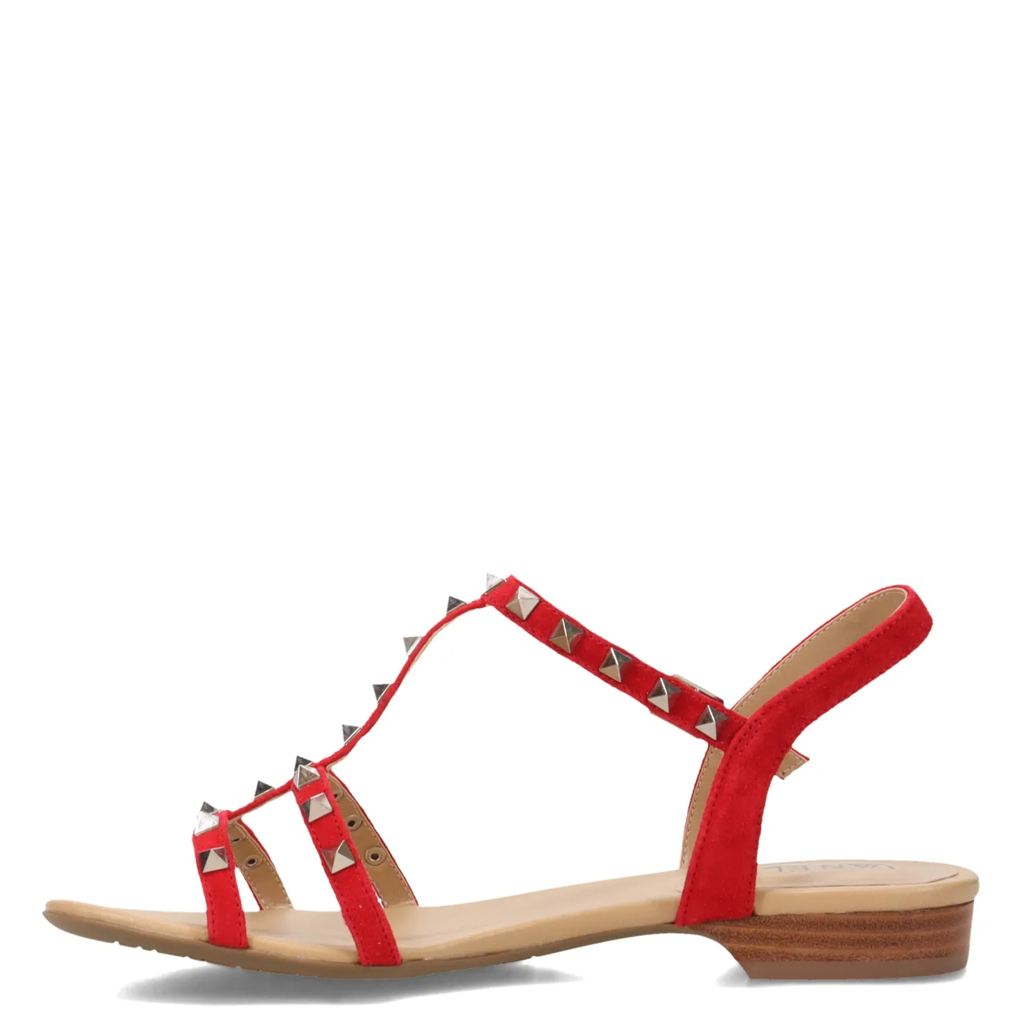 Heeled Sandals*Vaneli Women's , Brunel Sandal Red Suede