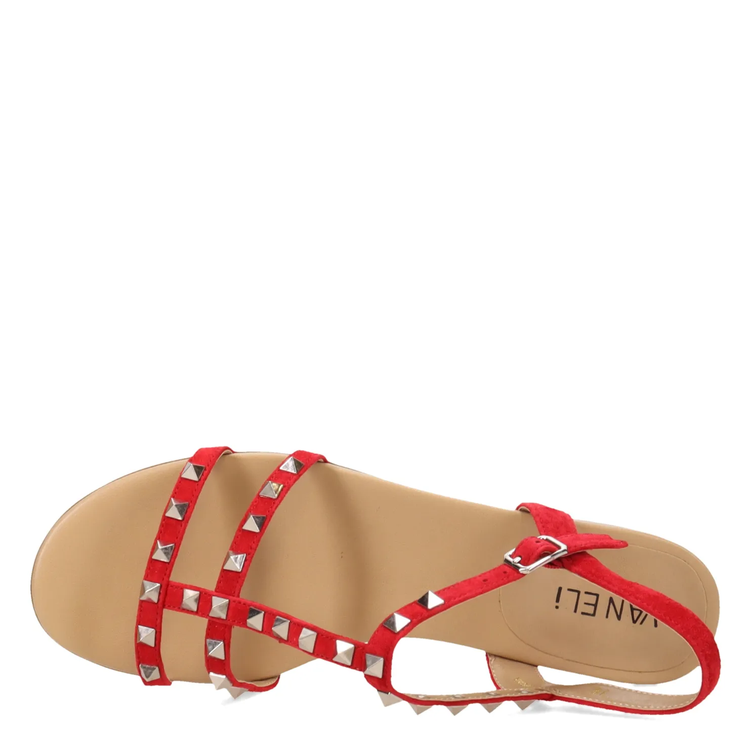 Heeled Sandals*Vaneli Women's , Brunel Sandal Red Suede