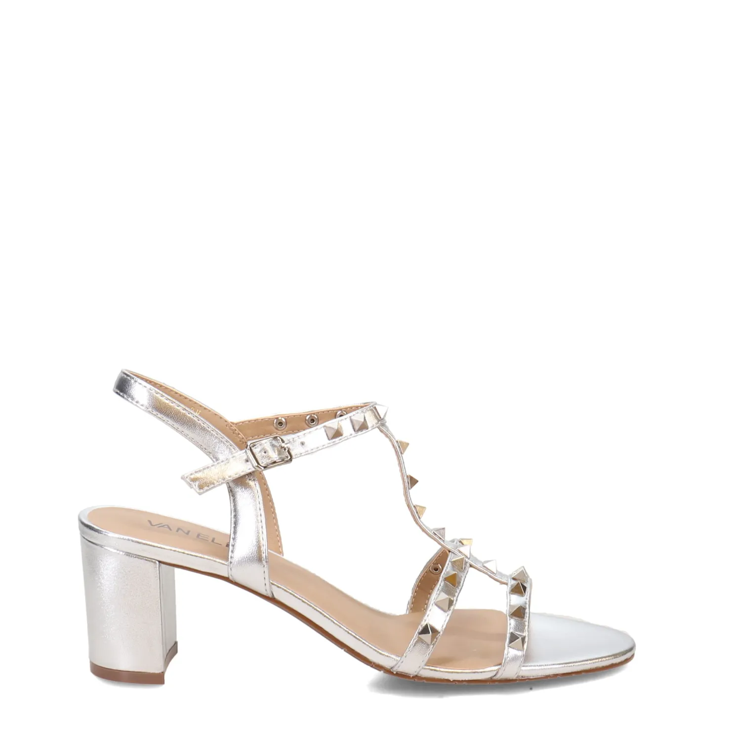 Heeled Sandals*Vaneli Women's , Midge Sandal Silver