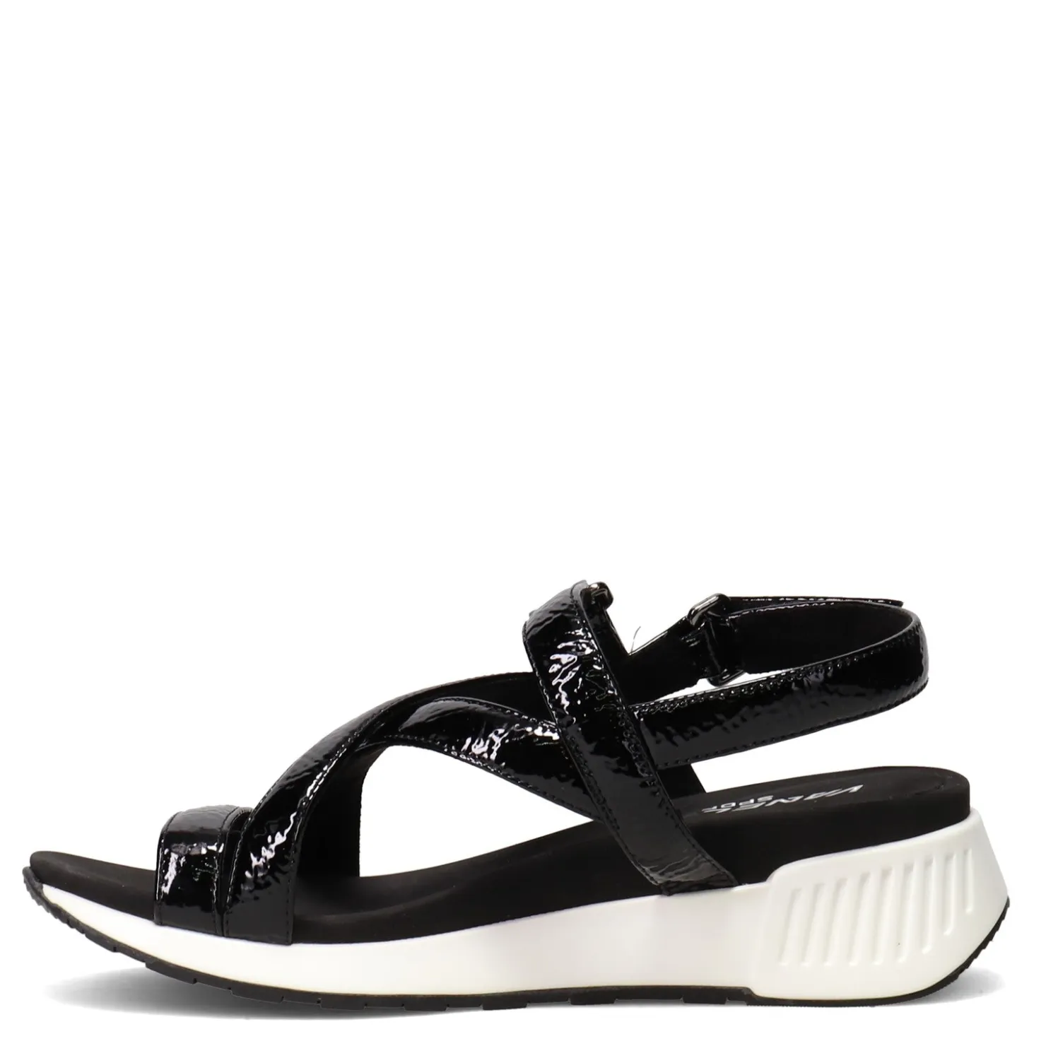 Wedges*Vaneli Women's , Trevin Sandal Black Patent