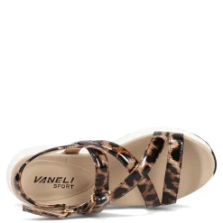 Wedges*Vaneli Women's , Trevin Sandal Leopard Patent