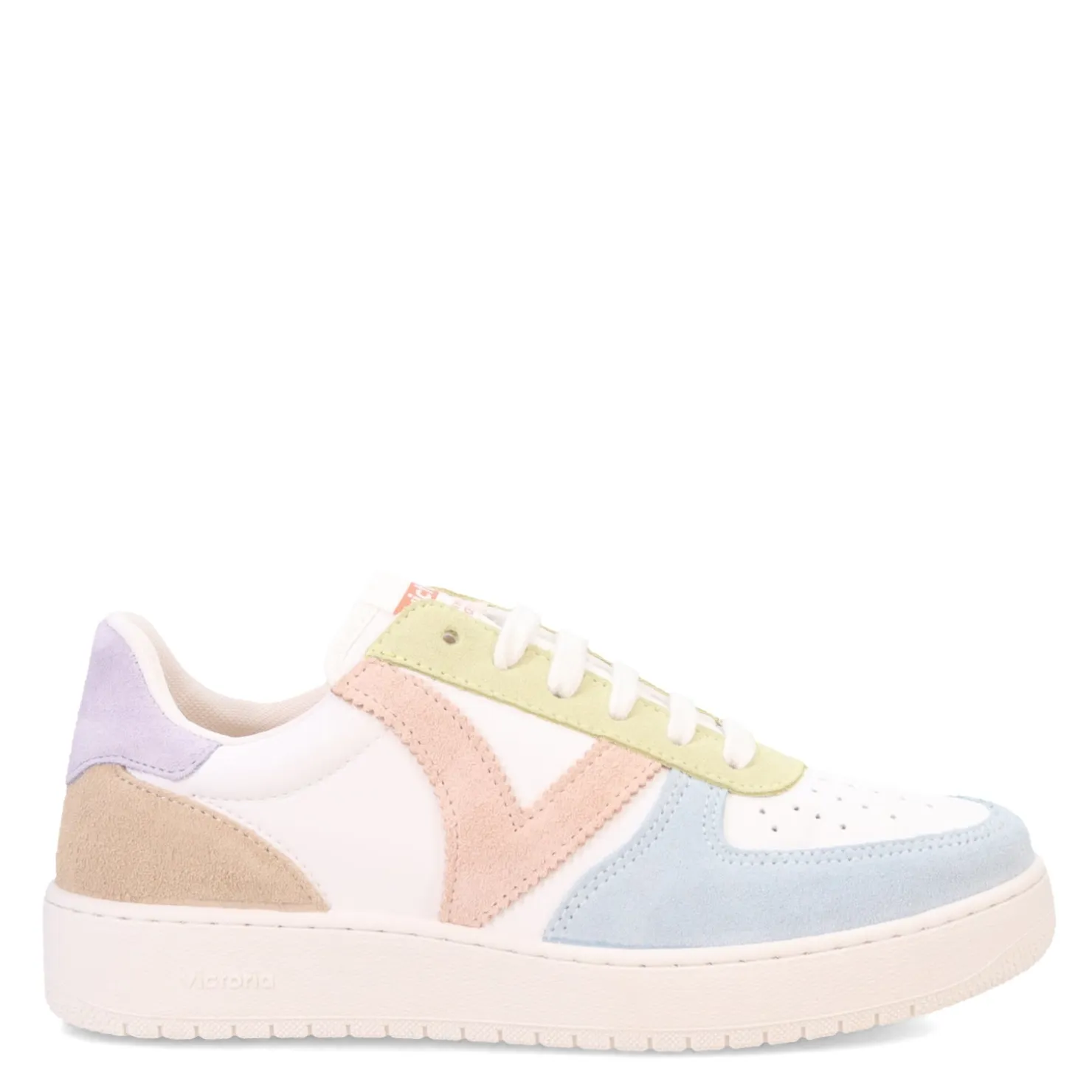 Fashion & Street*Victoria Women's , Madrid Serraje Sneaker White Pastel Multi
