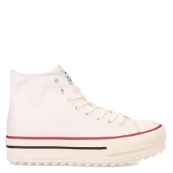 Fashion & Street*Victoria Women's , Tribu Doble Lona Sneaker Blanco