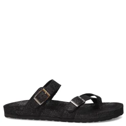Footbed Sandals*White Mountain Women's , Gracie Sandal Black Glitter