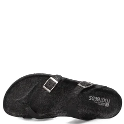Footbed Sandals*White Mountain Women's , Gracie Sandal Black Glitter